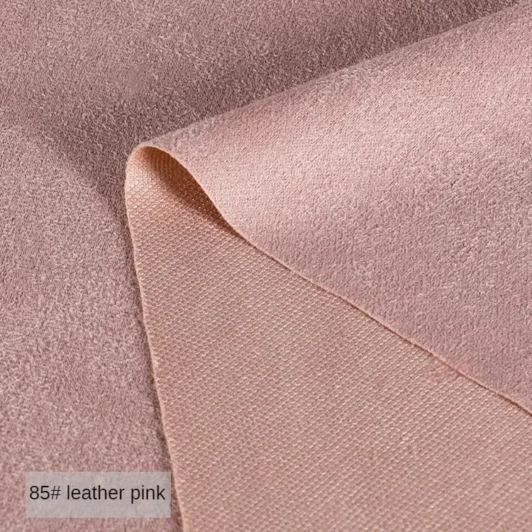 Suede Fabric Micro-elastic By The Meter for Costume Dresses Diy Sewing Thin Ultra-soft Frosted Cloth Breathable Plain Pink Blue