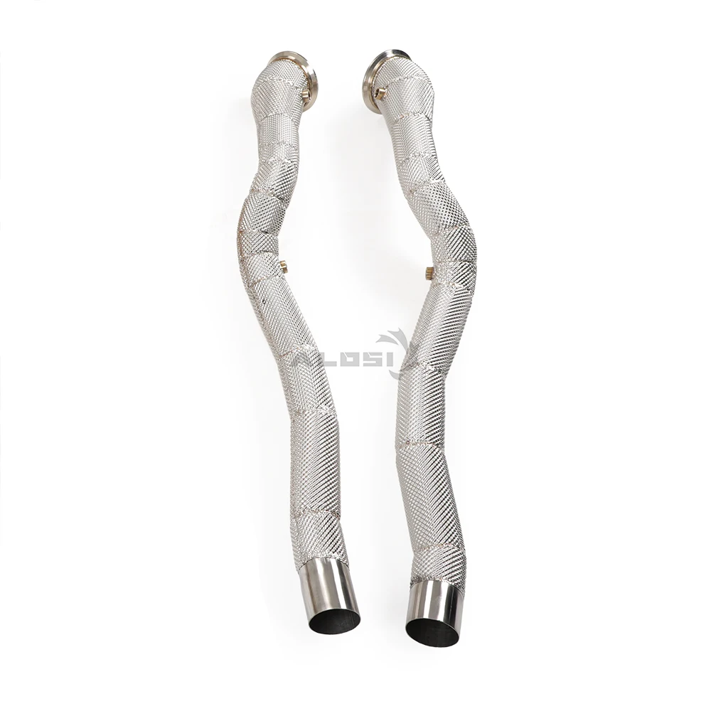 

Wholesale for Ferrari F12 6.3 V12 2012-2017 exhaust stainless steel downpipe with insulation layer protection F12 performance