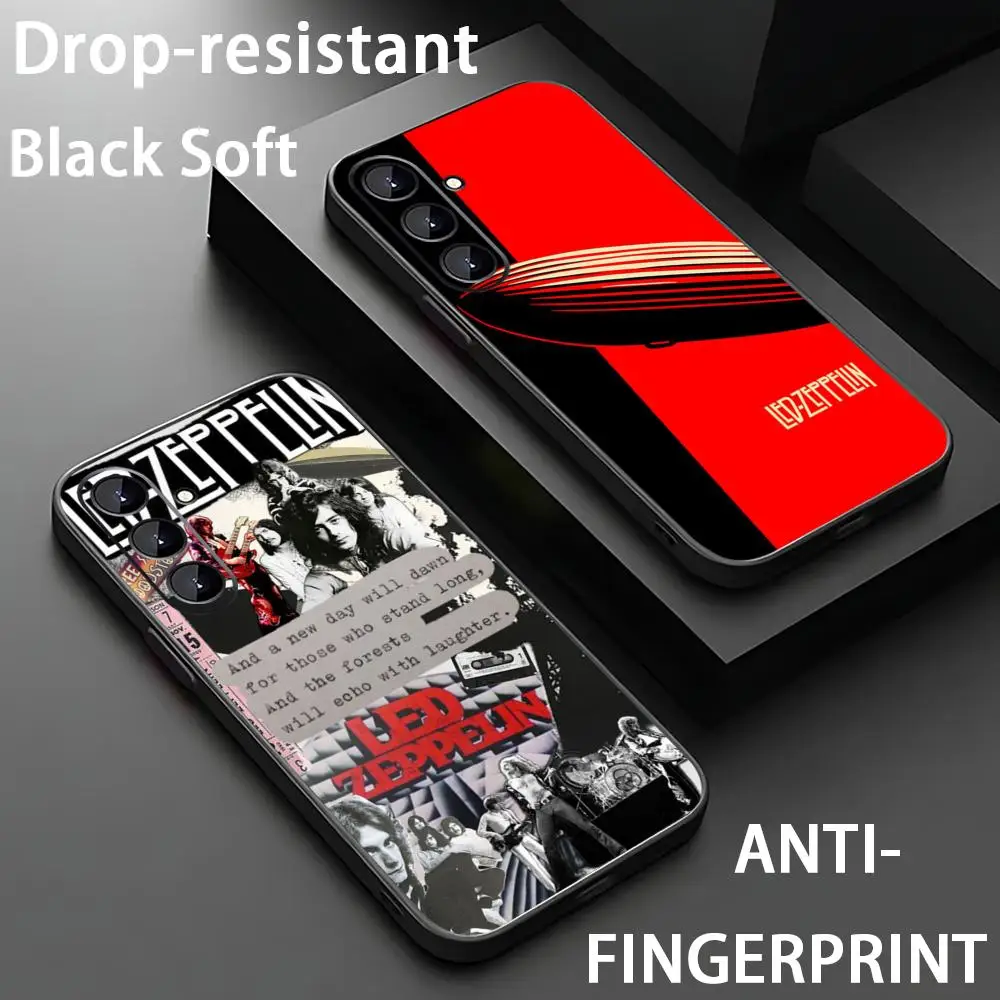 Band L-led Z-zeppelin ROCK Phone Case For Samsung Galaxy S26 S25 S24 S23 S22 S21 Plus Ultra Note20 Soft Black