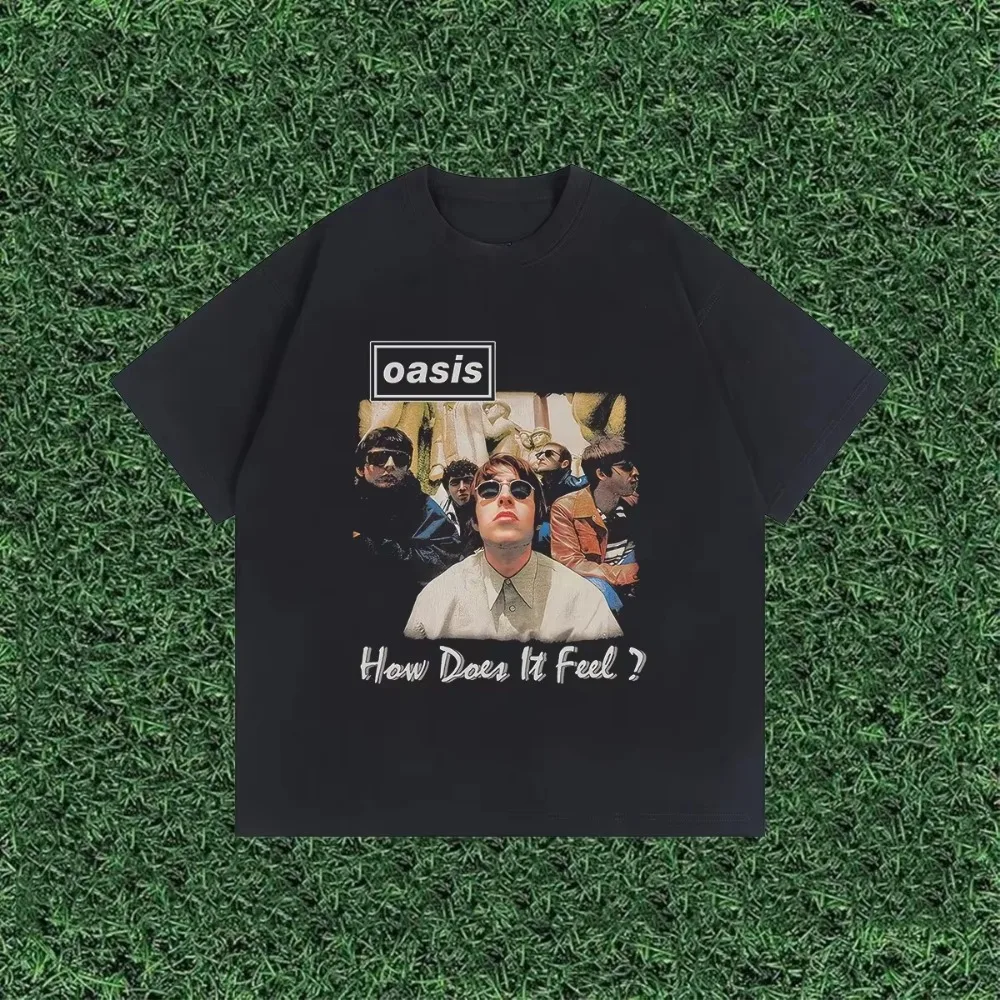

2025 Summer Oasis Band Oasis American Retro High Street Trend Brand Men Women Wear Stylish High-quality T-shirts Are Comfortable