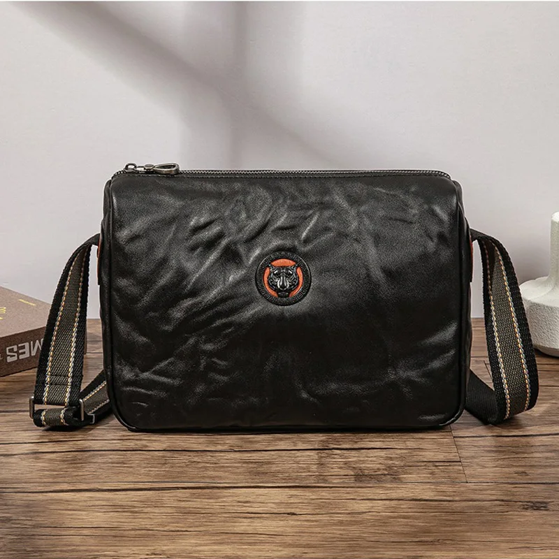 

SENOFAN 2025 Brand Shoulder Bag Men Outdoor Genuine Cowhide Crossbody Messenger Bags For Man Large Ipad Satchels Male