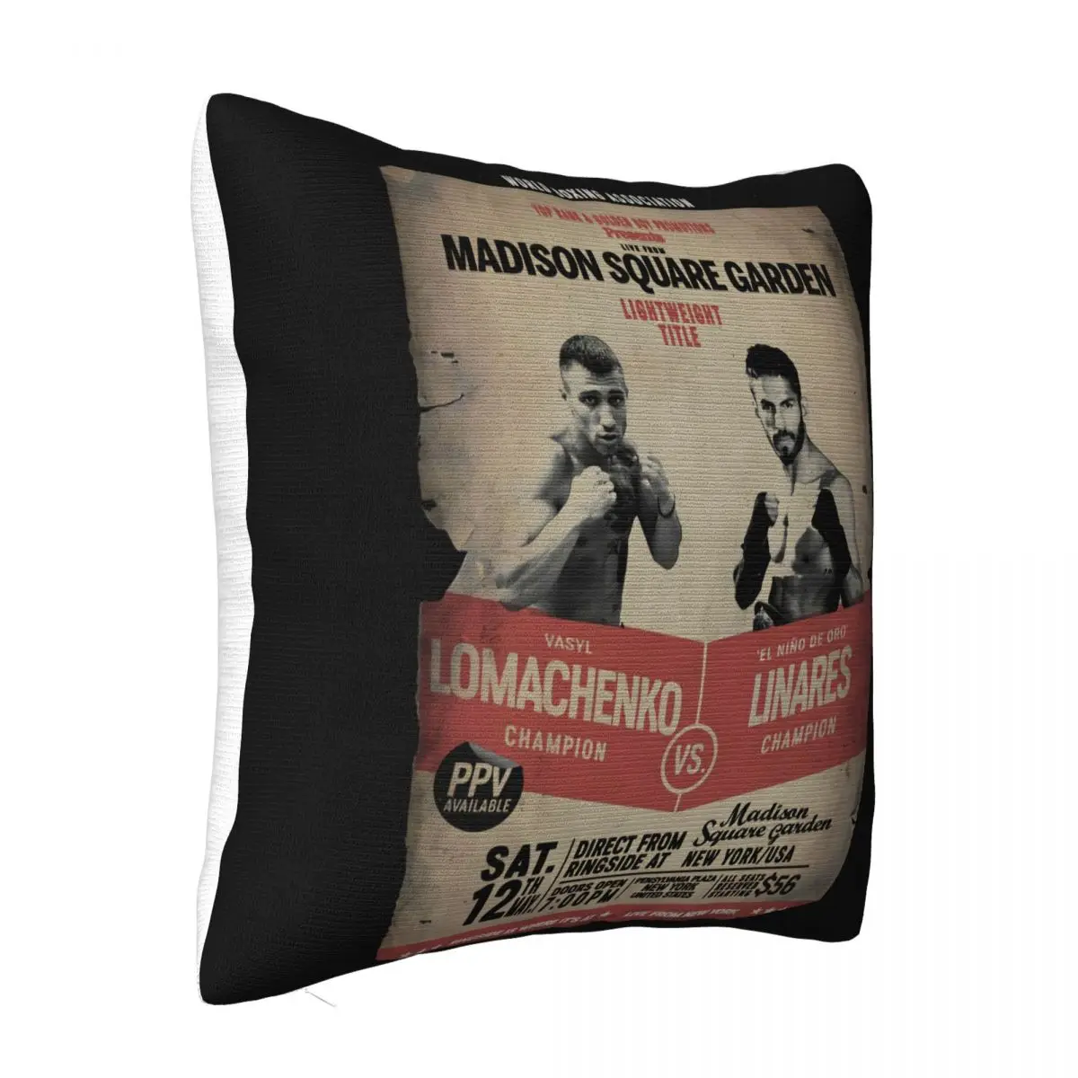 Vasyl Lomachenko Vs High Tech Jorge Linares The Golden Boy T S Logo Top Comical Man Pillow Case