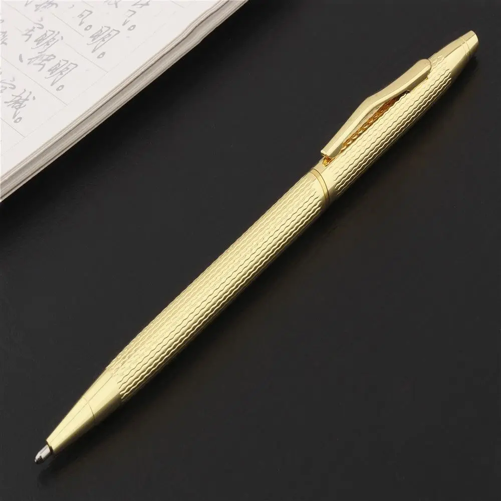 Ink Super Durable  Gift Black Ink Golden Wist Wave Pattern Business Writing Tools Sign Pen Ballpoint Pen Gel Pen Metal Pen