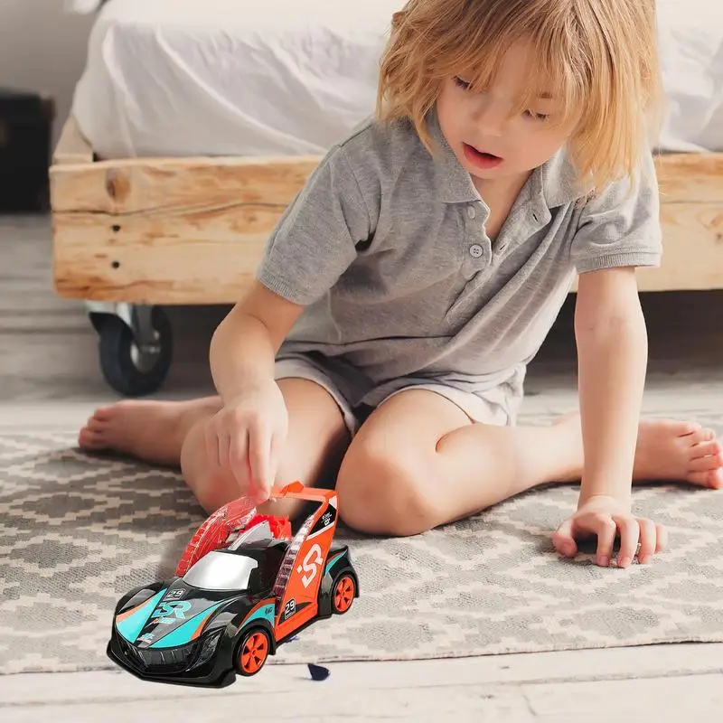 หม้อแปลงไฟฟ้า Racing Car Fire Engine ของเล่นเด็กการศึกษาของเล่นรถพร้อมไฟและเพลง Universal ล้อรถดับเพลิงไฟฟ้า