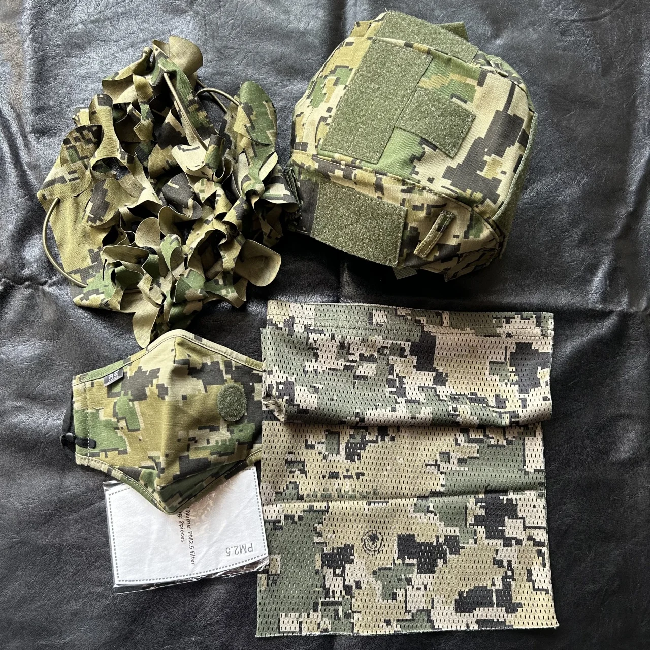US4CES Máscara de cubierta de casco rápido de camuflaje mexicano, máscara de montar transpirable de malla ligera, bufanda