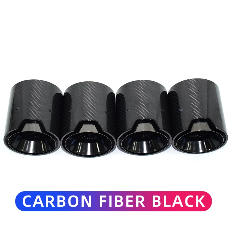 For 2020+ For BMW M2 M3 M4 G80 G82 G83 G87 Exhaust UpgradeCarbon Fiber Black M Logo Muffler Nozzle Tip Exhaust Head