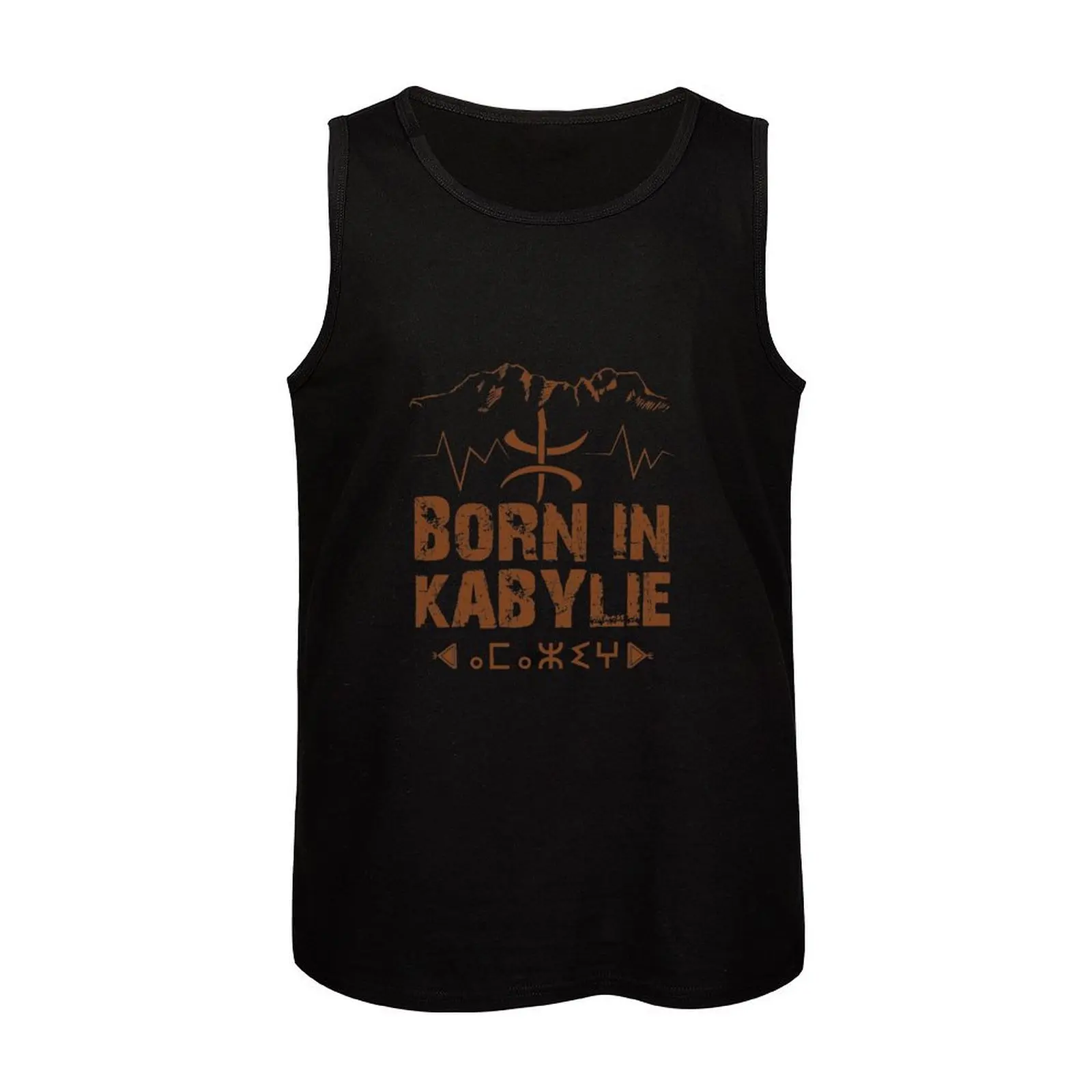 Amazigh, Born in kabylie Tank Top sleeveless jackets sleeveless Men's tops anime clothes