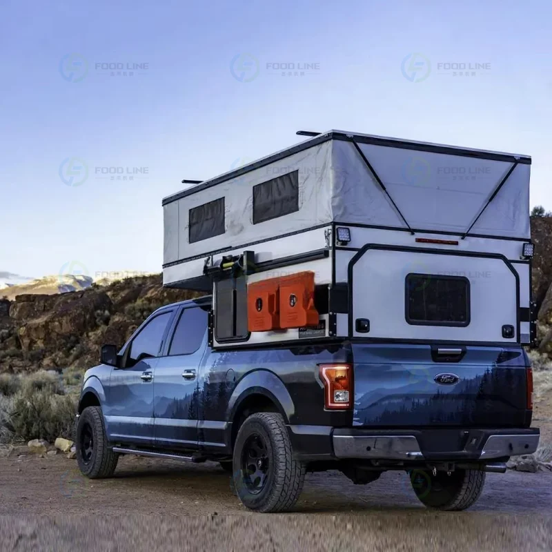 Aluminum Camping Pickup Truck Bed Camper Waterproof Caravan Adventure Trailer 4x4 Customized Overland Unit