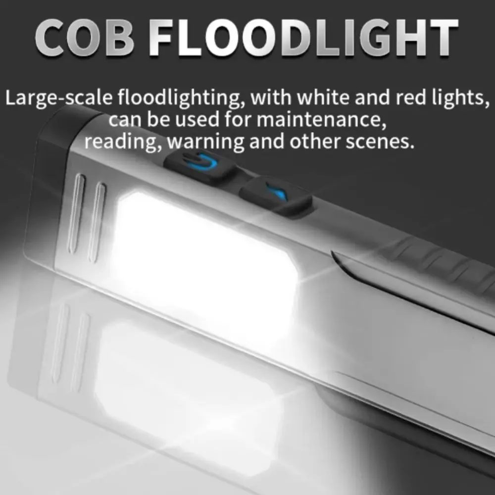 Dual XTE Lights USB Rechargeable Flashlight Audible Buzzer Magnetic Attachment EDC Flashlight Flash Light Rechargeable