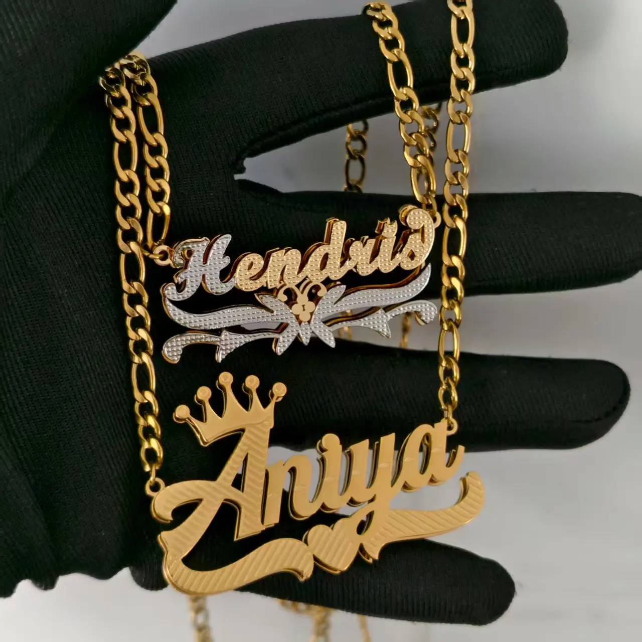 

Оптовая продажа персонализированных именных кулонов/подвесок, 3D двойные кулоны с индивидуальной гравировкой, персонализированные украшения, подарок на День святого Валентина для неё/него