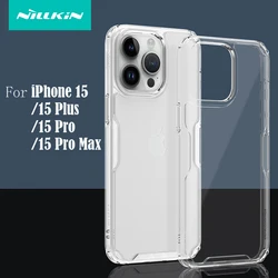 NillkinはiPhone 15 Pro /Pro MaxケースNature Pro透明TPUフレーム保護カバーに適用iPhone 15 /15 Plusバンパーに適用