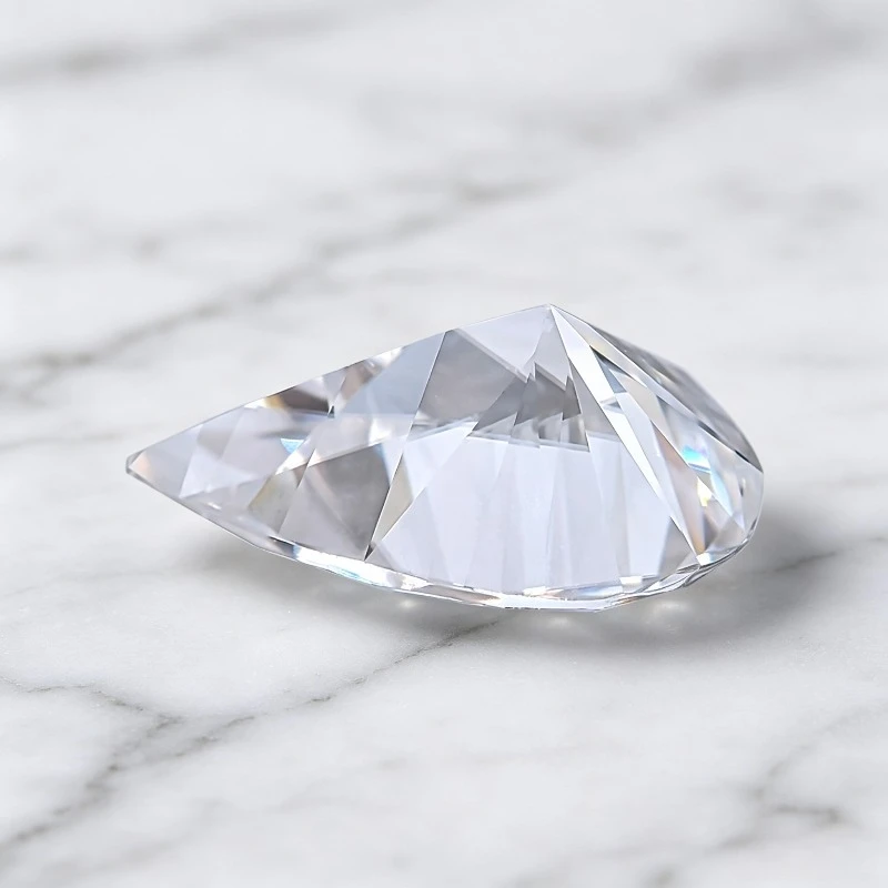 Moissanite Stone Pear Cut D Color VVS1 Lab Grown Gemstone for DIY Charms Jewelry Making Pass Diamond Tester with Certificate