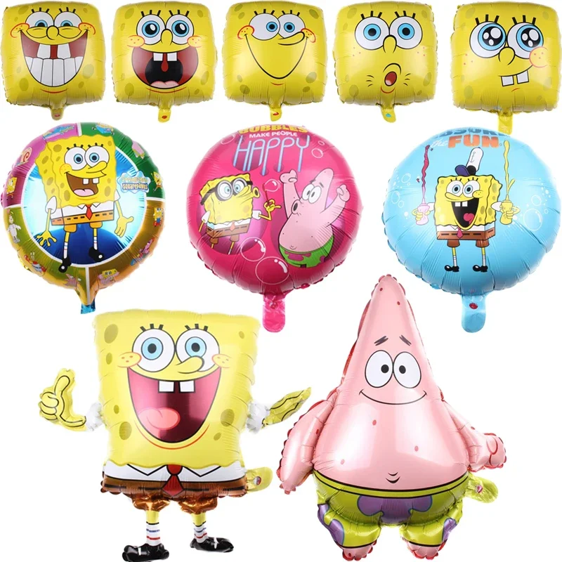 1pcs SpongeBob SquarePants Patrick Star Styling Foil Balloons Children's Birthday Party Decorations Baby Shower Cartoon Balloons