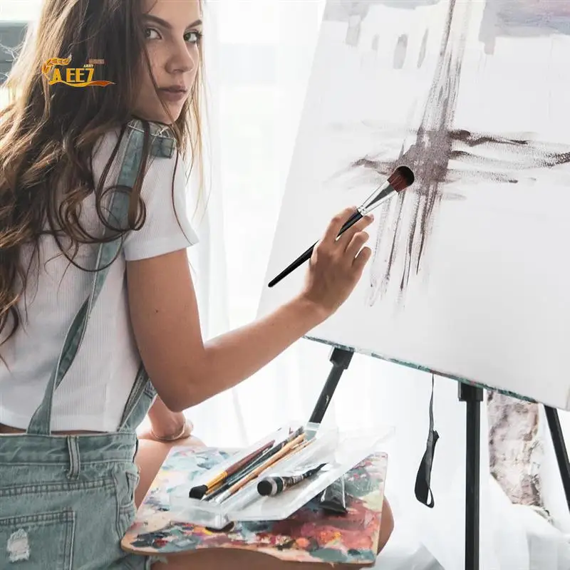 

AEE7-10 Mop Brush For Acrylic Painting,Blending Brush For Acrylic Painting,Oval Blending Brushes Oil Paint Brush For Gouache