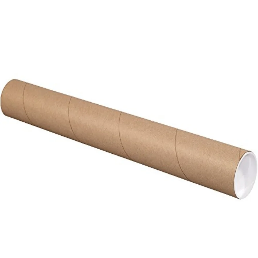 

Kraft Mailing Tubes with Caps, 3" x 25", Pack of 24, for Shipping, Storing, Mailing, and Protecting Documents, Blueprints and P