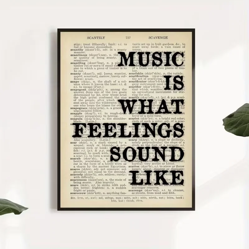1pc Music Quote Poster - 