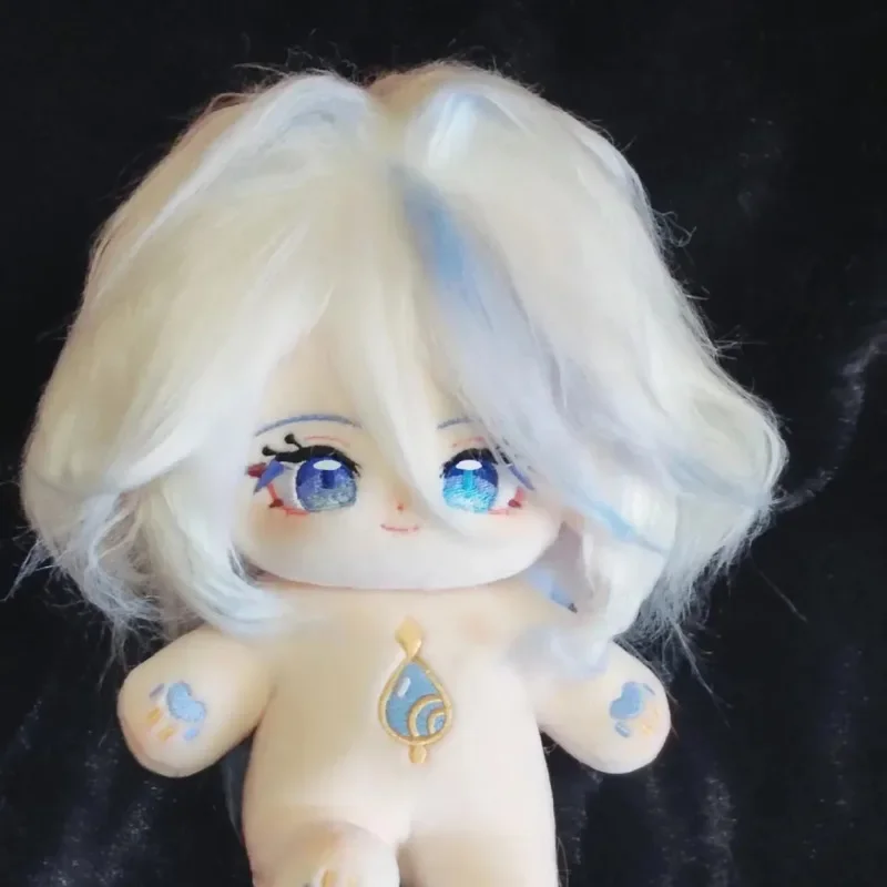 20cm Anime Game Genshin Impact Fontaine Neuvillette Focalors Cosplay Cotton Doll Adorable Dress Up Plushies Toy Figures Gifts