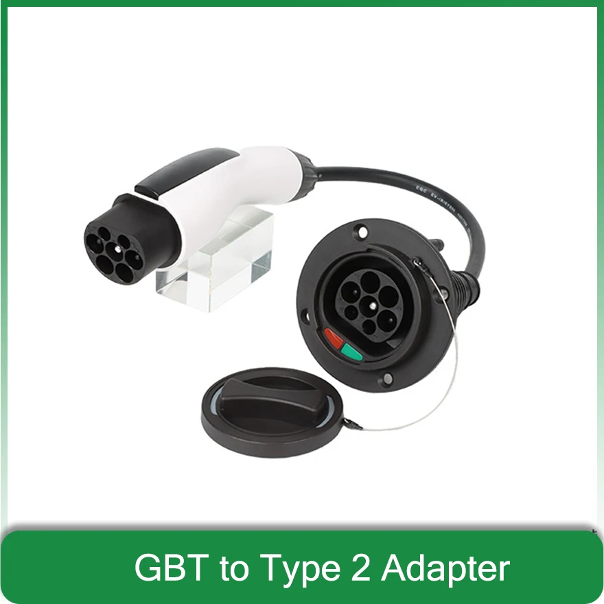 

GBT Plug to Type 2 Socket EU 16A 32A electric car IEC 62169-2 charging 7kw 22kw ev charger with 0.5M Cable