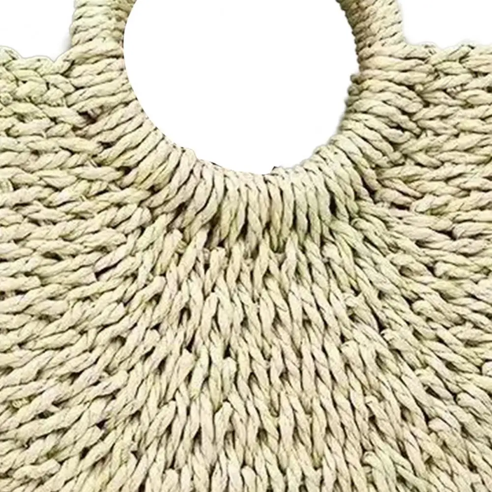Women Handbag Stylish Women Purse Woven Straw Handbag for Women Summer Beach Tote Bag Knitted Top Handle Purse Handmade Paper
