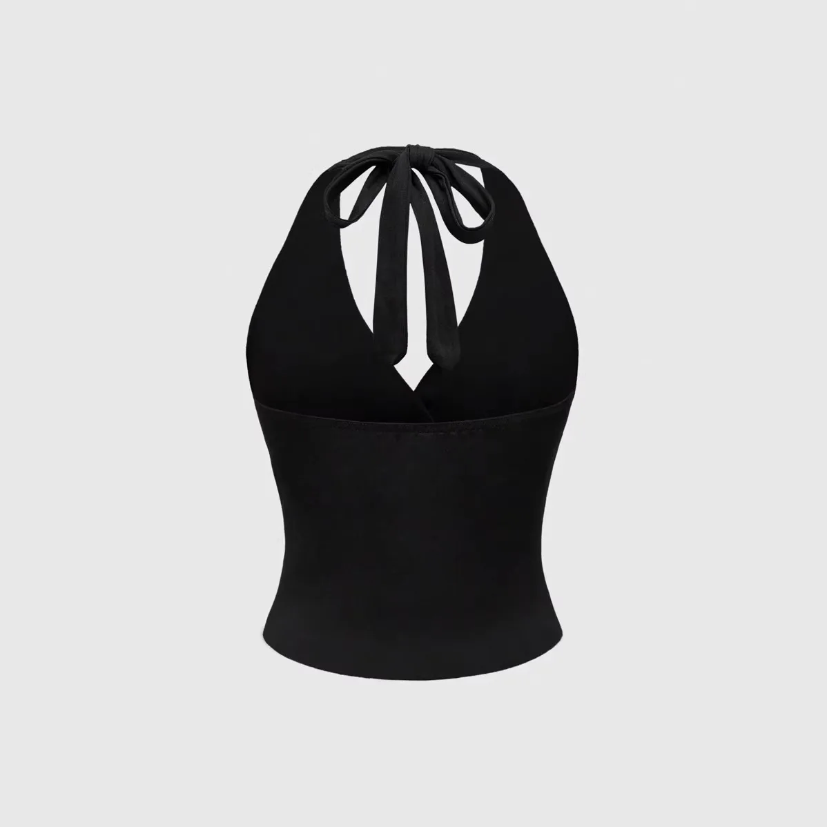 New Fashion Halter Neck Tank Top Sexy Solid Color Slim Fit Sleeveless Vest Women Summer