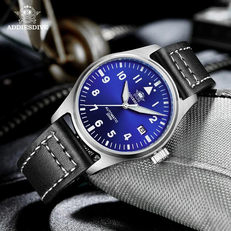 ADDIESDIVE Orologio automatico da uomo 39mm Zaffiro Acciaio inossidabile C3 Super luminoso 200m Impermeabile Hot MY-H2 Orologio Reloj Hombre