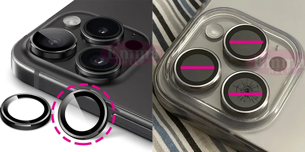 2Set Original Sapphire Back Camera Lens Glass for iPhone 16 15 14 13 12 Pro Max Mini Replacement Parts
