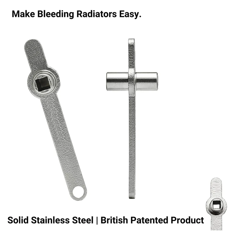 The Ultimate Radiator Key - Dual-Sized Imperial & Metric - Premium Stainless Steel Rad Key For Efficient Heating