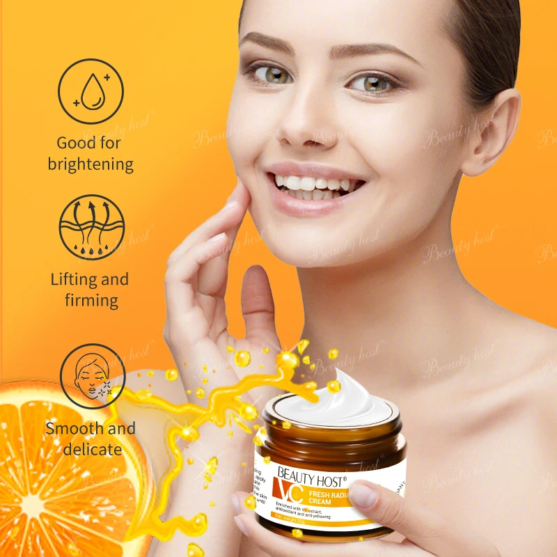 2023 New Beauty Host Vitamin C Face Cream Anti-yellowing Brighten Skin Tone Moisturizer for All Skin Types