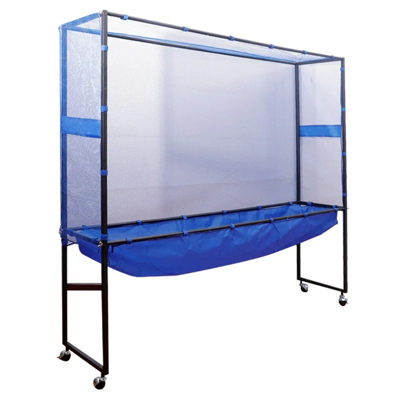 

Table tennis training for vertical ball catching net roller mobile station