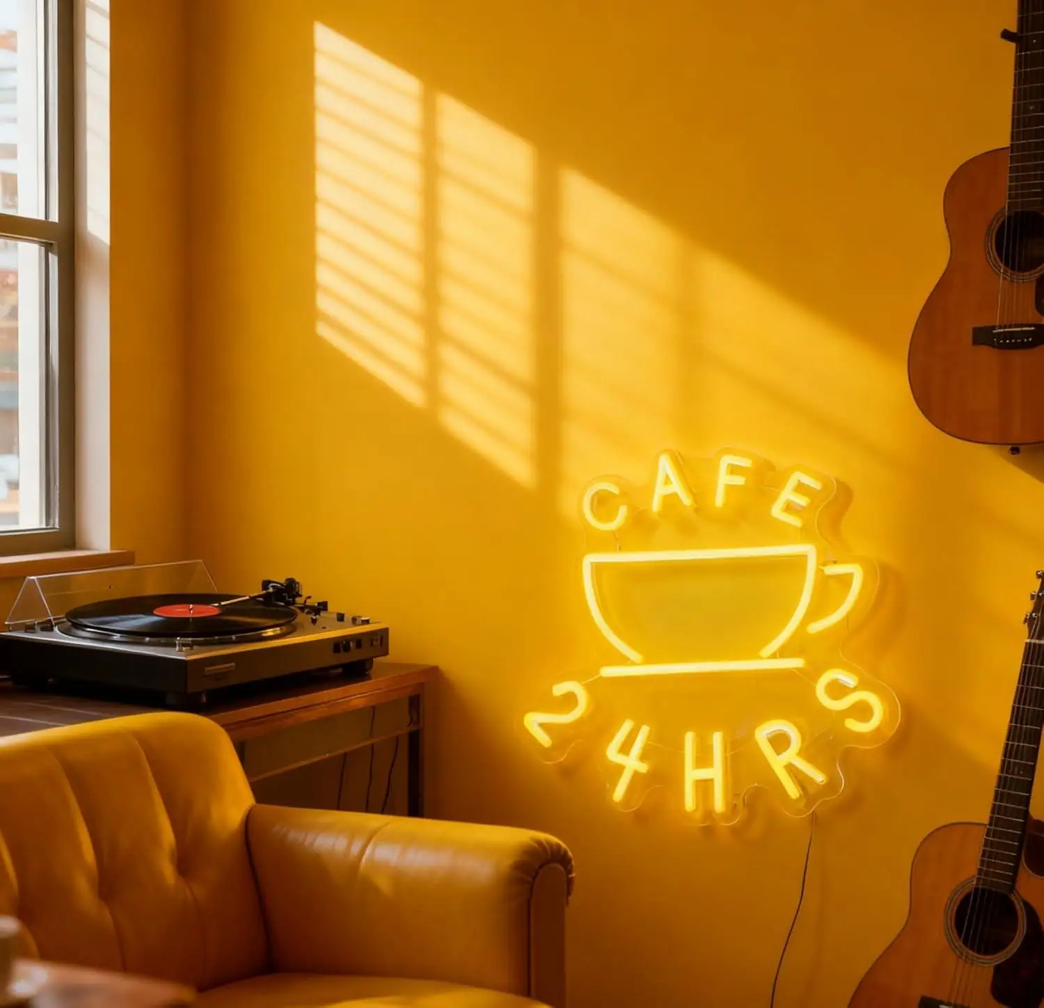 Cafe 24 HRS Neon Sign USB Dimmable LED Light for Restaurant Coffee Shop Business Store Open Sign Wall Decor Signboard Light - view 3