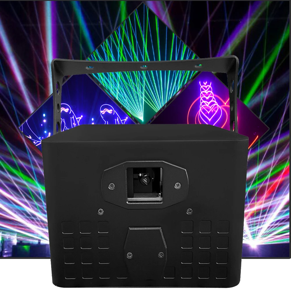 

10W ILDA Laser Light RGB Animation Beam Scanner Stage Laser Projector Light Professional Lazer Lighting DMX Dj Laser For Club