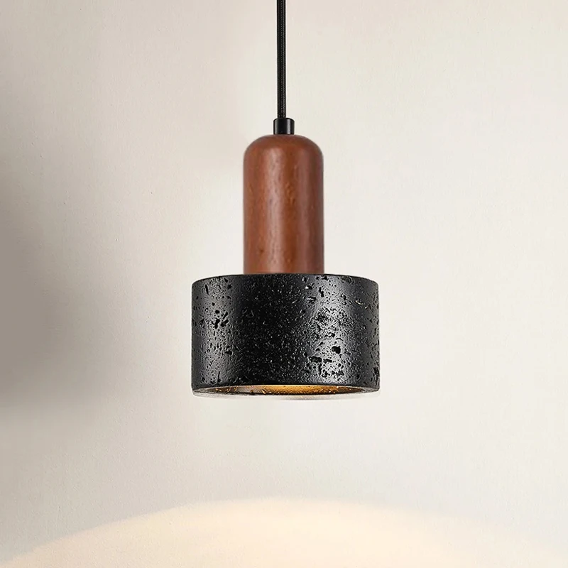 

Modern Wabi Sabi Restaurant Bedroom Bedside Decorative Droplight Minimalist Cream Style Nordic Blackstone Small Pendant Light