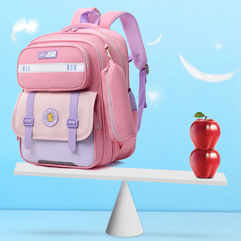 school bag Kids backpack water proof Preschool Ages 6-18 Spine protection Reduce the burden Large capacity