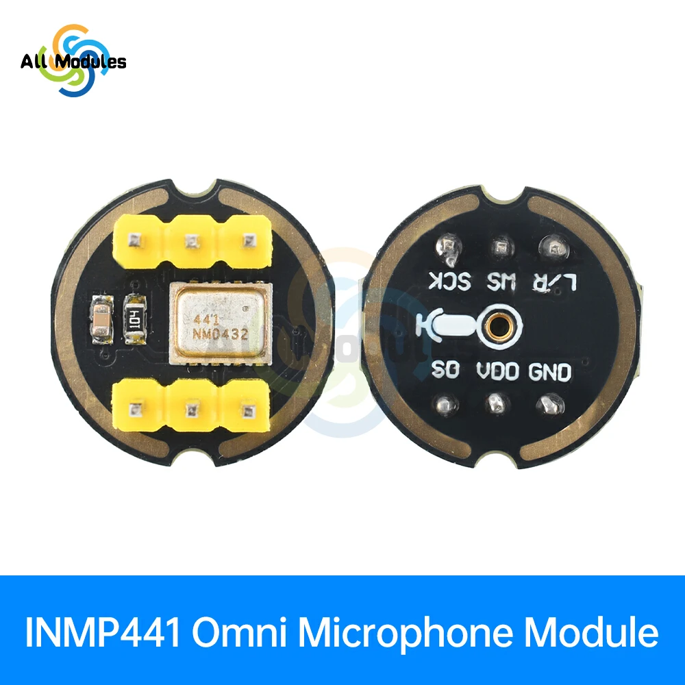 INMP441 MEMS Omnidirectional Microphone Module I2S Interface High Precision Low Power Ultra Small Volume For ESP-32 ESP32