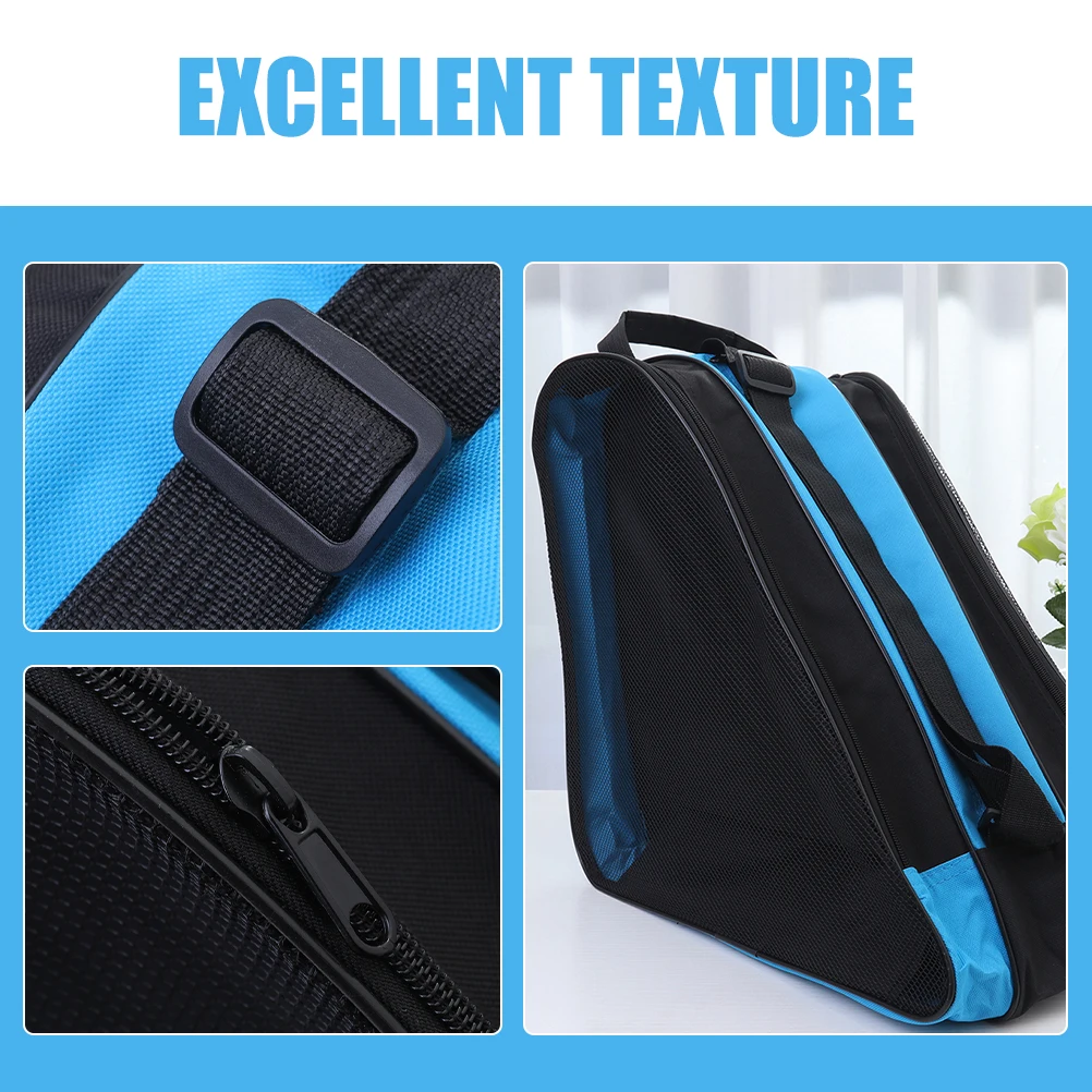 

2Pcs Roller Skates Bag Skate Shoes Storage Bags Oxford Cloth Material Zipper Design Portable Tote Shoulder Pouch for Ice
