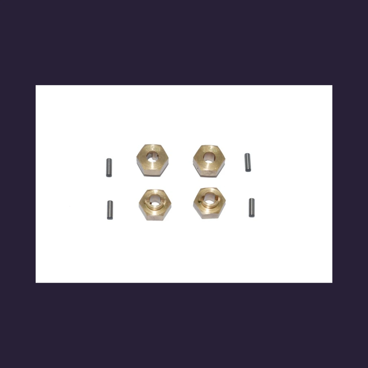 

GPM Brass Hex Adapters 3.5mm Thick For AXIAL 1/24 SCX24 Deadbolt Jeep Wrangler