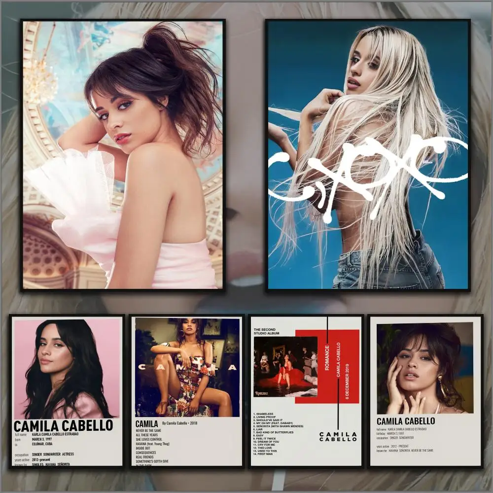 CamilaS C-Cabello album Cover Poster Home Living Bed Room Bar Hallway Sticky Wall Art Printing Aesthetic Decor