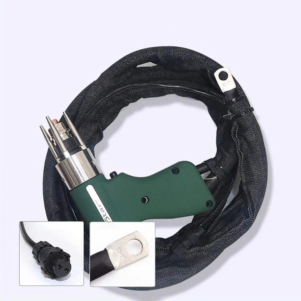 Suporte de mandril de soldagem de pinos - cabo de 25 mm2 (3AWG) x 3M - condutor de cobre completo com luva à prova de fogo para soldador de pinos de armazenamento de energia