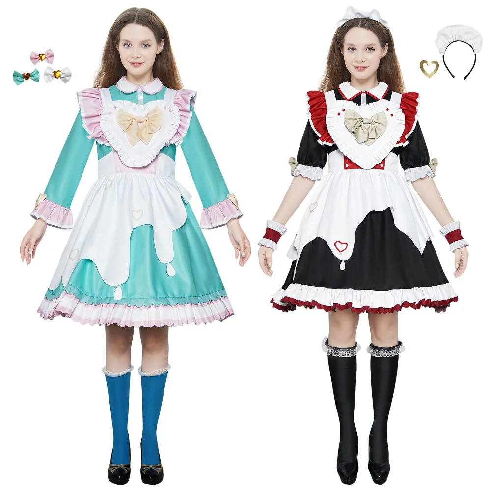 

Game Needy Girl Overdose Cosplay Costume Rain KAnge Disguise Full Sets Dress Uniform for Adult Halloween Carnival Party Roleplay