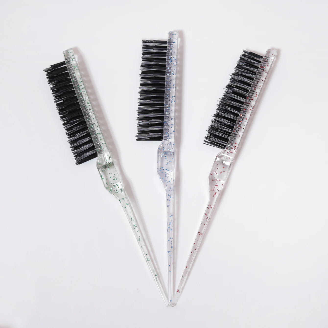 1/2/3 قطعة فرشاة شعر المسيل للدموع ، فرشاة شعر مسيل للدموع لامعة من الراتنج ، فرشاة حافة مشط ذيل الماوس ، خاصة للشعر المستعار الحقيقي #1