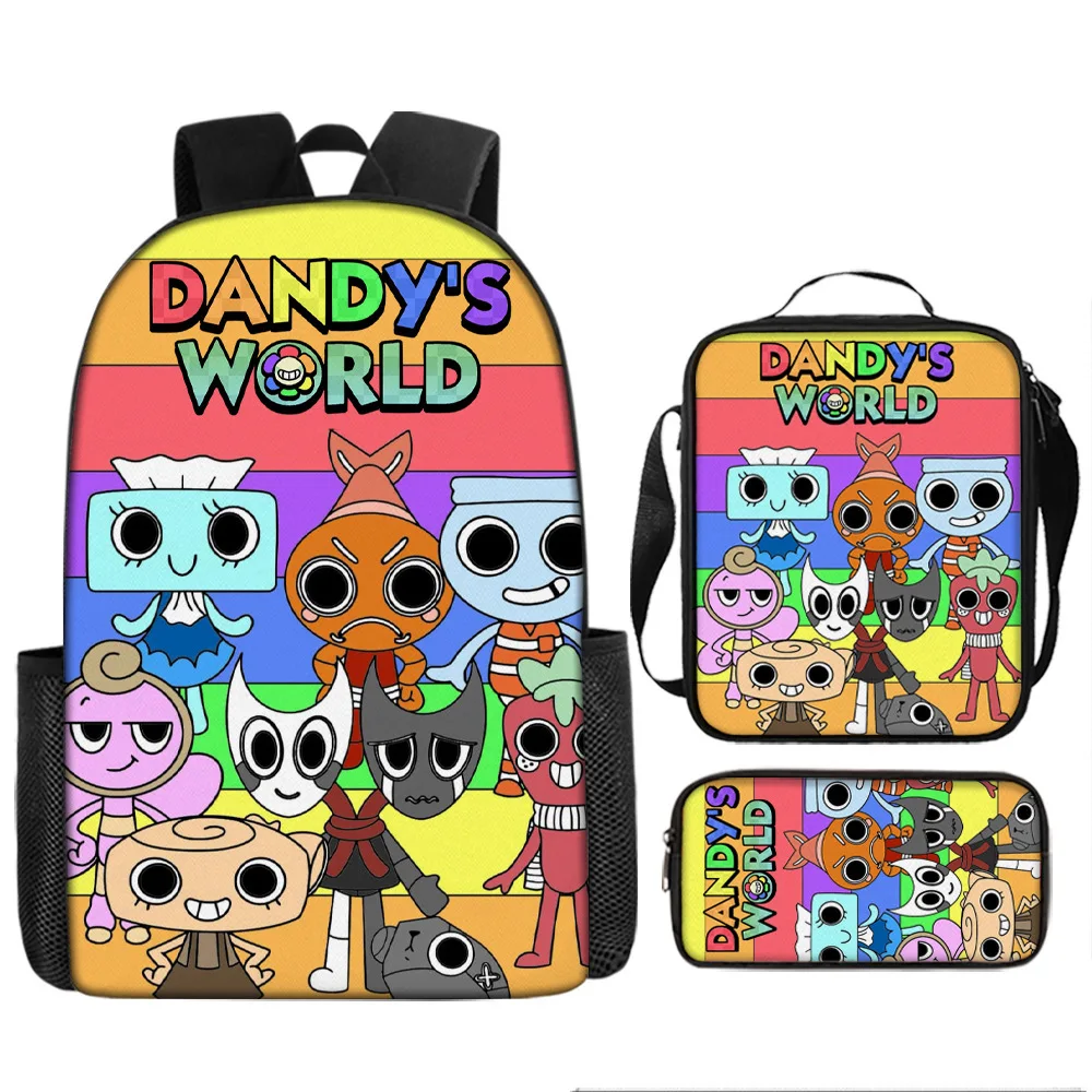 Ransel sekolah dasar seri Dandy's World Ransel lucu kartun Dandy's World set tiga potong