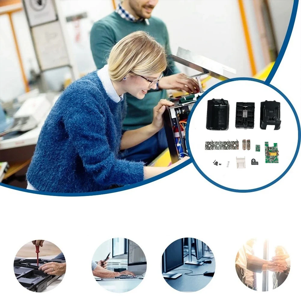 Kit de Circuit imprimé de charge PCB, boîtier en plastique pour batterie Makita 18V 18650 10 cœurs pour outils électriques