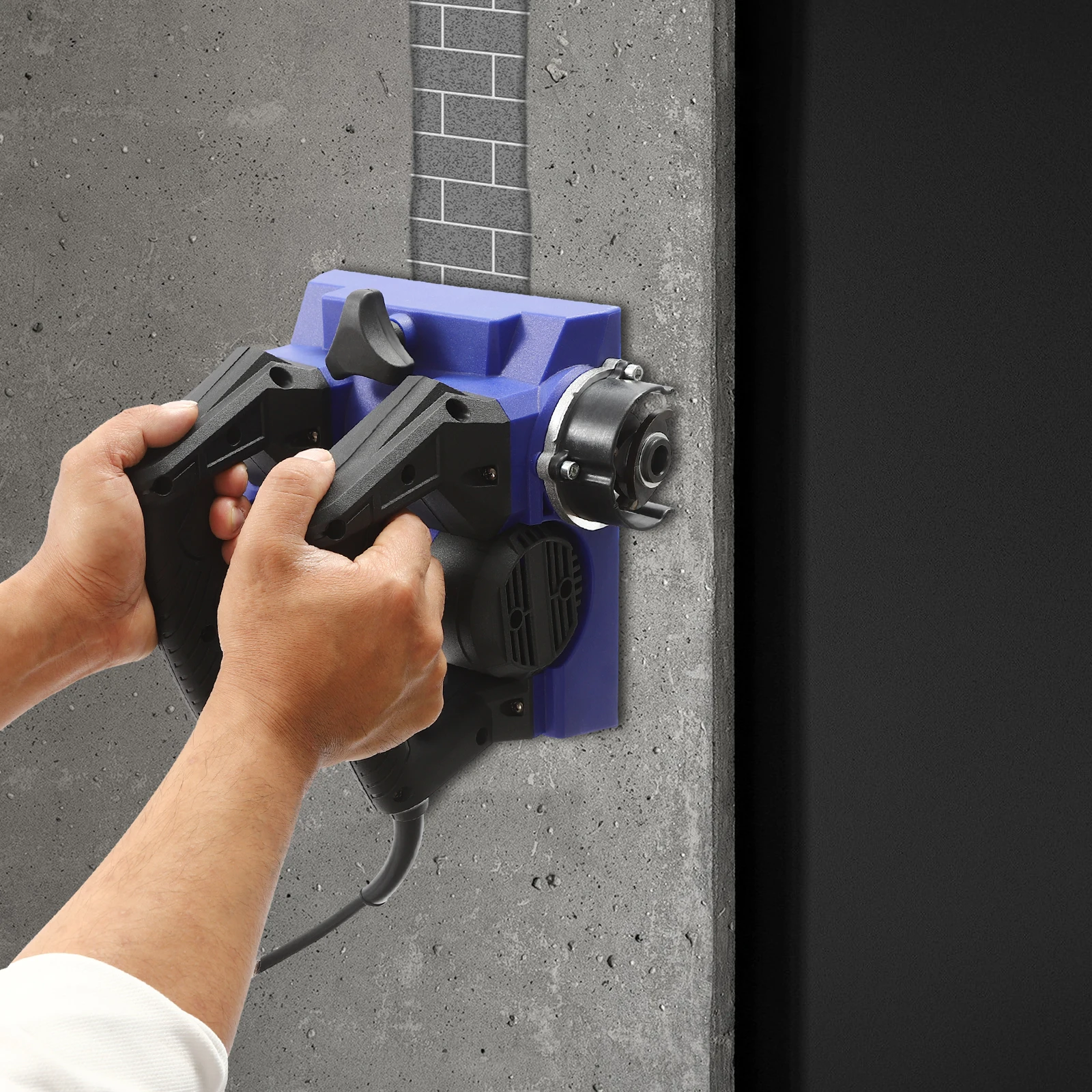 1300 W Betonmahlmaschine, elektrisches Wandhobel-Set, keine Lastgeschwindigkeit, 1000–4000 U/min, Hobeltiefe 1–4 mm – Detail 2