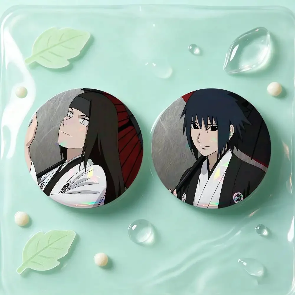 Anime Naruto Core Handsome Badges Button Round Creative Pin Brooch Badge Bag Decor Accessories Fans Collect Friends Gifts