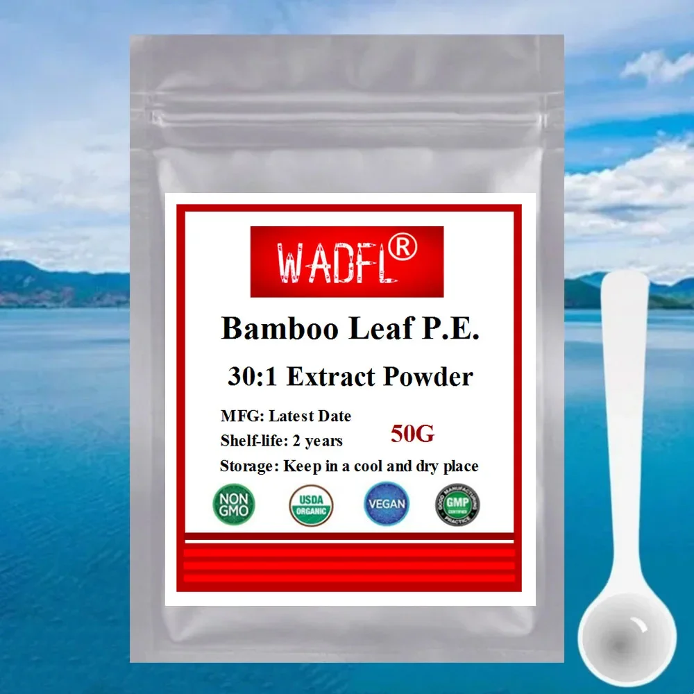 50-1000g,Extracto De Hoja De Bambú Organic Bamboo Silica/Leaf Extract Powder for Anti-aging Antiseptic Antibacterialx