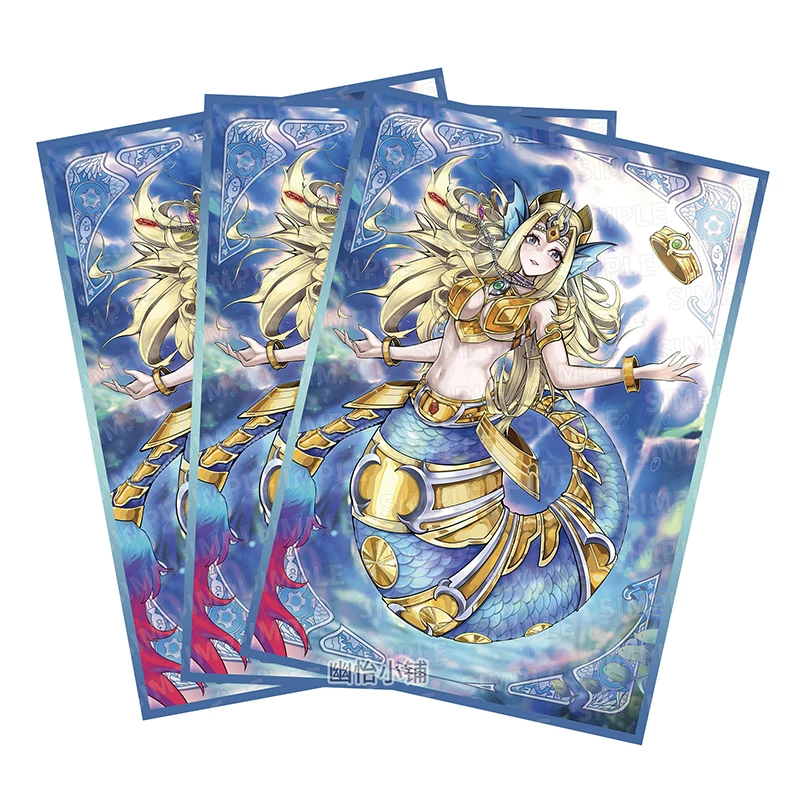 60PCS Original DIY Yugioh Mermail Abyssrhine, the Atlantean Spirit Card Sleeves Yu-Gi-Oh! OCG Trading Cards Shine Protector Case