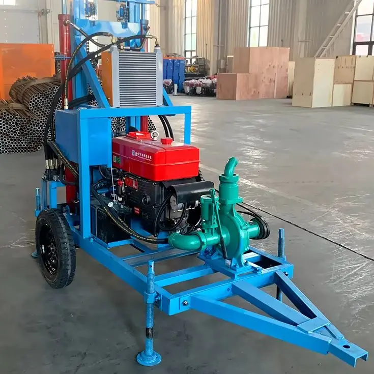 

Индивидуальная дизельная буровая установка на гусеничном ходу для водяных скважин, гидравлическая, 25 л.с., 150 м, мобильная, гибкая, высококачественное оборудование