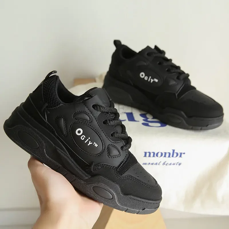 Platform Sneakers Women Running Shoes Woman Walking Comfortable Female Casual Lace Up Vulcanized Shoes Chunky Sneakers