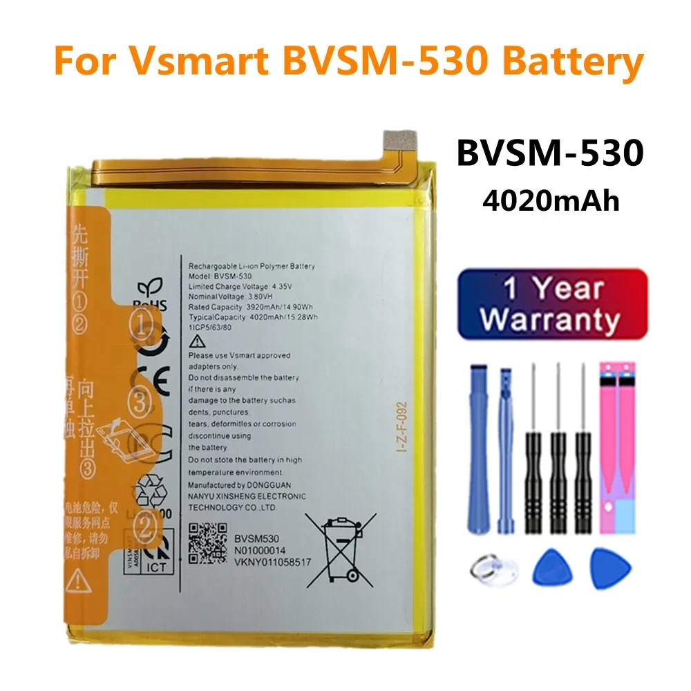 

New 4020mAh BVSM-530 Phone Battery For VSMART BVSM 530 BVSM530 Battery Batteries Bateria Fast Shipping In Stock + Tools