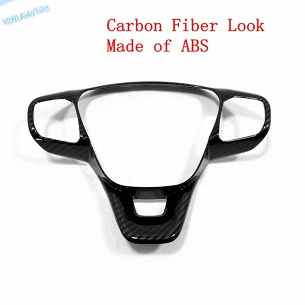 

Car Styling For Ford Escape / Kuga 2020 - 2024 ABS Carbon Fiber Look Auto Steering Wheel Cover Trims Stickers Accessories Frame